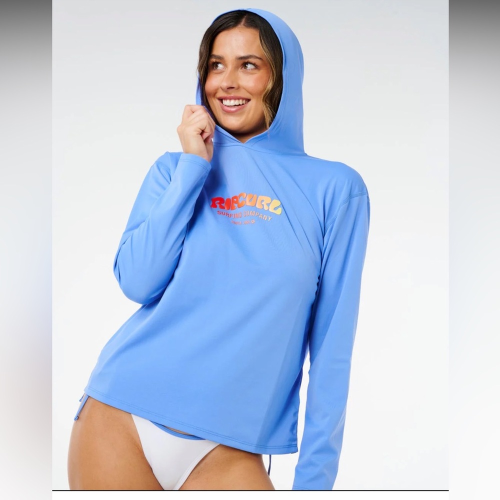 RIPCURL SURF PUFF HOODED LONG SLEEVE UPF RASH VEST, SMALL - Picture 9 of 9